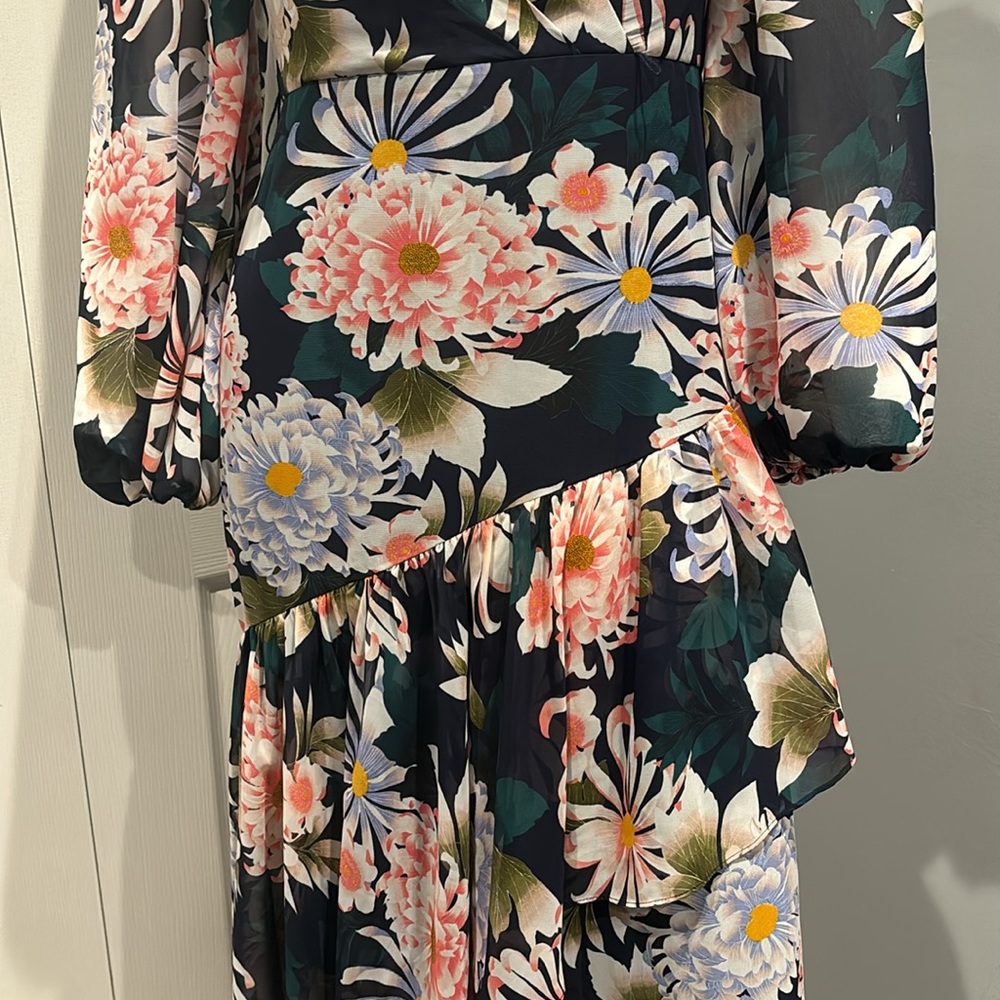 NWOT Eliza J floral ruffle high low maxi - Picture 6 of 13